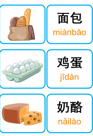 Chủ đề số 17: Flashcard tiếng Trung Foods Đồ ăn [PDF] - Ảnh 2