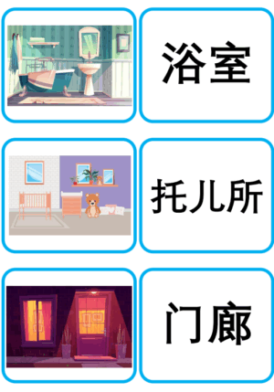 Chủ đề số 20: Flashcard tiếng Trung Rooms of the house Các  phòng trong nhà [PDF] - Ảnh 3
