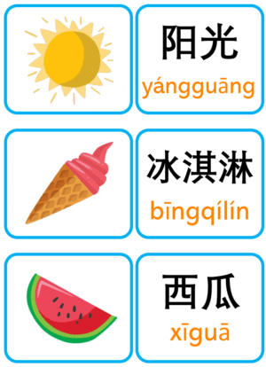 Chủ đề số 33: Flashcard tiếng Trung Summer Mùa hè [PDF] - Ảnh 2