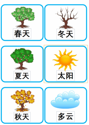 Chủ đề số 8: Flashcard tiếng Trung Weather & Seasons Thời tiết và các mùa [PDF] - Ảnh 3