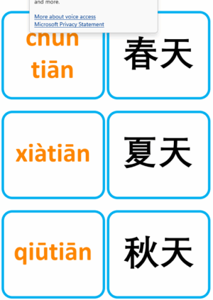 Chủ đề số 8: Flashcard tiếng Trung Weather & Seasons Thời tiết và các mùa [PDF] - Ảnh 4