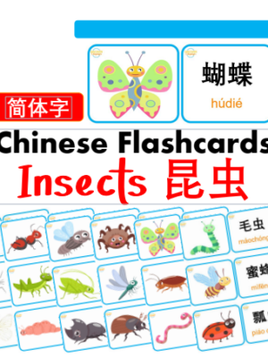 Chủ đề số 22: Flashcard tiếng Trung Insects Côn trùng [PDF]